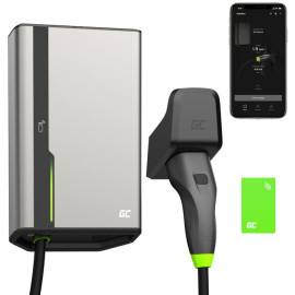 ŁADOWARKA EV Wallbox Green Cell HabuDen EVGC021B2250 22kW TYPE 2 5M GC App NFC BT Wi-Fi