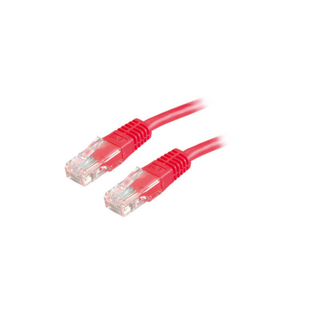 PATCHCORD U/UTP KAT.5E 1 m CZERWONY