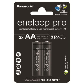 Akumulatorki R6 / AA Panasonic Eneloop PRO 2500mAh Ni-MH BK-3HCDE/2BE (blister 2 szt.)