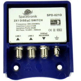 Przełącznik DiSEqC 2/1 Spacetronik SPD-021O zewnętrzny