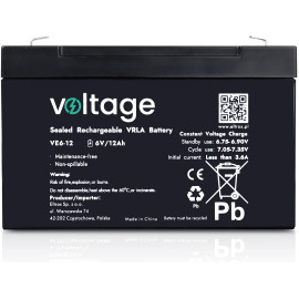 Akumulator AGM Voltage 6V 12Ah VE6-12