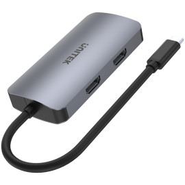 Unitek D1051A Hub USB-C 1xUSB 3.1 Gen1 VGA 2xHDMI PD MST