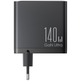 Ładowarka sieciowa Joyroom GaN Ultra JR-TCG05EU 140W PD 3.0 QC 3.0 3x USB-C 1x USB-A czarna + kabel