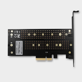 Adapter Axagon PCEM2-D PCIe NVME + SATA M.2