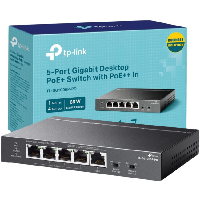 SWITCH TP-LINK TL-SG1005P-PD (POE++)