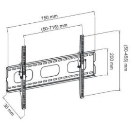 Uchwyt TV ścienny LED/LCD ART 32-70 reg.w pionie