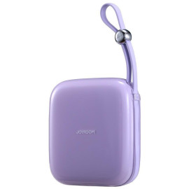 Powerbank Joyroom Jelly Series JR-L002 10000mAh 22.5W PD QC z kablem 1x USB-A 1x USB-C fioletowy