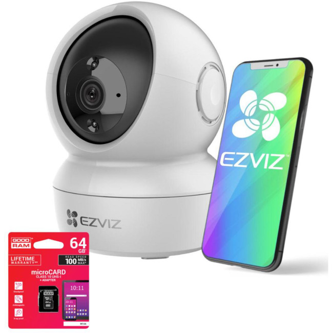 Kamera WiFI EZVIZ H6c (2MP) z kartą pamięci 64GB Goodram