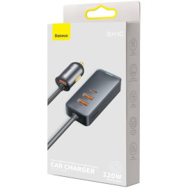 ŁADOWARKA SAMOCHODOWA NA PRZEWODZIE Baseus Share Together 120W 3A 3x USB-A 1x USB-C PD 20W QC 3.0