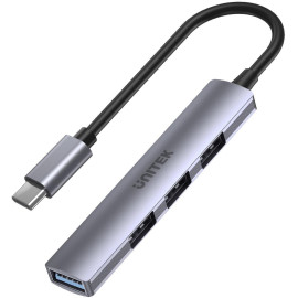 Adapter Unitek H1208B Hub USB-C 1*USB-A 5Gbps, 3*USB-A 2.0