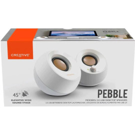 Głośniki komputerowe Creative Pebble 2.0 USB biały