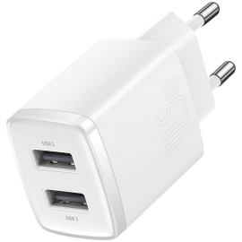 ŁADOWARKA SIECIOWA Baseus Compact Charger CCXJ010202 10.5W 2x USB-A BIAŁA