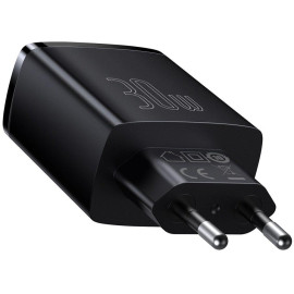 ŁADOWARKA SIECIOWA Baseus Compact Quick Charger CCXJ-E01 30W 2x USB-A 1x USB-C PD 3.0 QC 3.0 CZARNA