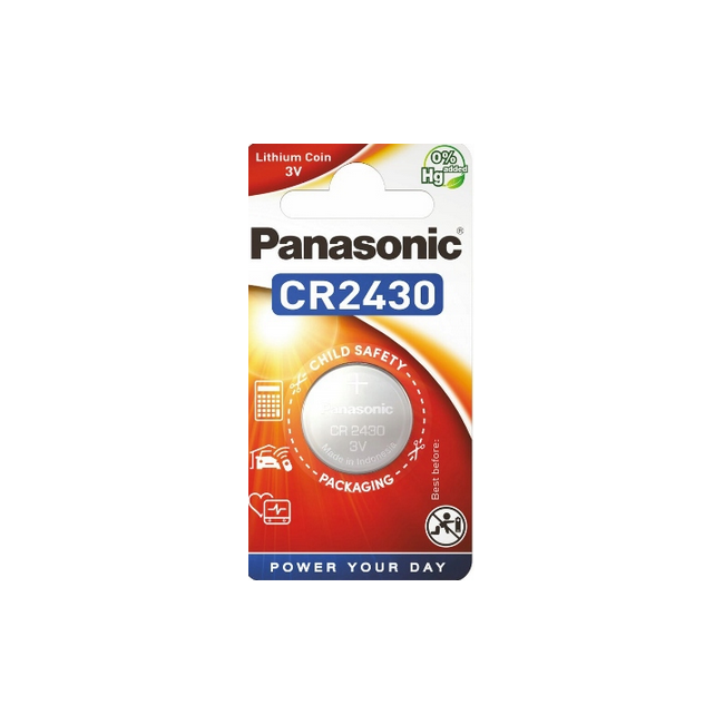 Bateria CR2430 1BL PANASONIC 3V 300mAh (1 szt.)