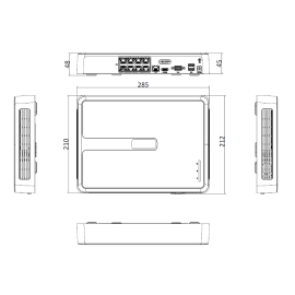 Rejestrator IP Hilook by Hikvision 8 kanałów 4MP NVR-8CH-H/8P biały