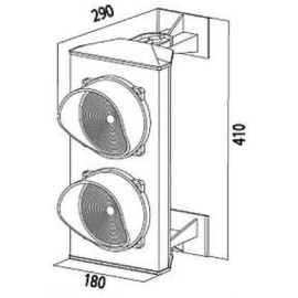 Semafor CAME PL0583 (2-komorowy: czerwone-zielone) 24V LED (001PL0583)