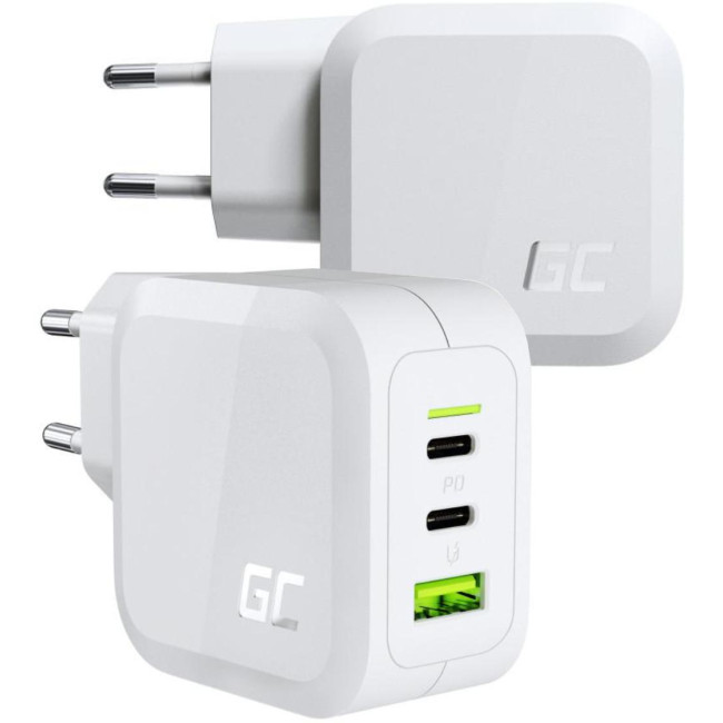 ŁADOWARKA SIECIOWA Green Cell POWERGAN 65W 2xUSB-C 1xUSB-A CHARGC08W