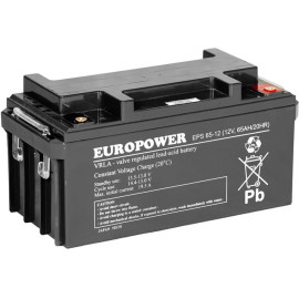 Akumulator AGM EUROPOWER serii EPS 12V 65Ah (Żywotność 8-12 lat)