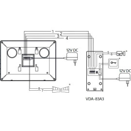 WIDEODOMOFON EURA VDP-90A3 DELTA + czarny monitor TUYA