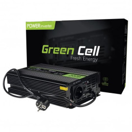 PRZETWORNICA NAPIĘCIA INWERTER Green Cell 12V / 230V 300W/600W CZYSTA SINUSOIDA INV07