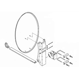 ANTENA CZASZA SAT 85cm STAL GRAFIT (satelitarna) TELE System