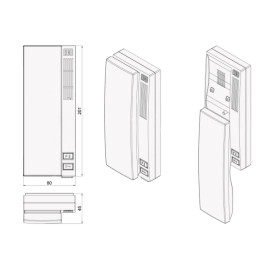 ACO INS-UP720BX UNIFON - hold, 1-przycisk, gniazdo RJ