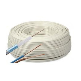 Przewód kabel koncentryczny z zasilaniem do CCTV BIAŁY K60+2x0,5mm2 ELEKTROKABEL 1m