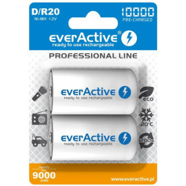 Akumulatorki D / R20 Ni-MH everActive 10000mAh Professional Line (box 2 szt.)