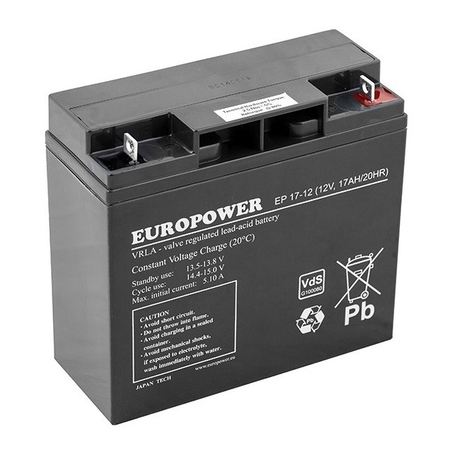 Akumulator AGM EUROPOWER serii EP 12V 17Ah (Żywotność 6-9 lat)