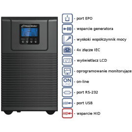 UPS ZASILACZ AWARYJNY PowerWalker VFI 2000 TG