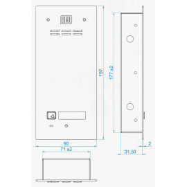 ACO FAM-P-1NPACC panel pod tynk 1-lokator czyt. brel.