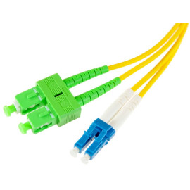 PATCHCORD ŚWIATŁOWODOWY SM 1M DUPLEX 9/125, SC/APC-LC/UPC 3MM